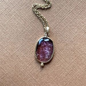 14k Solid Yellow Gold Natural Pink Tourmaline Charm Pendant Only